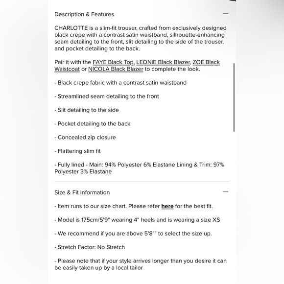 NADINE MERABI Black Wide Leg Pants - Picture 6 of 6